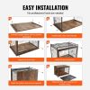 VEVOR Dog Crate Furniture, 38 inch Wooden Dog Crate with Double Doors, Heavy-Duty Dog Cage End Table with Multi-Purpose Removable Tray
